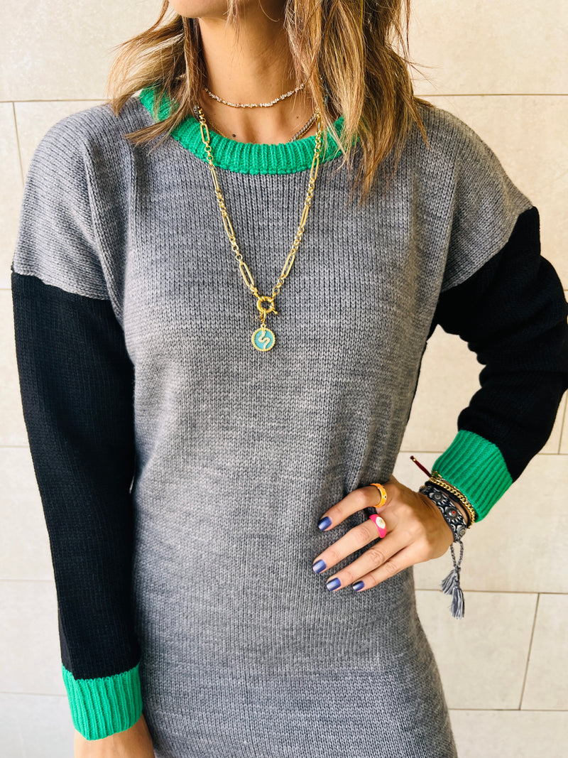 Green Out N’ About Midi Knit Dress