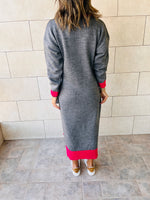 Fuchsia Out N’ About Midi Knit Dress