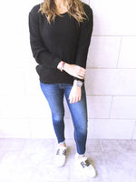 Black Ripped Back Pullover