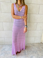 Lilac Beach Ready Crochet Dress