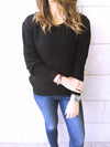 Black Ripped Back Pullover
