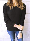 Black Ripped Back Pullover