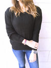 Black Ripped Back Pullover