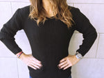 Black Ripped Back Pullover