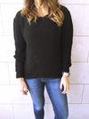 Black Ripped Back Pullover