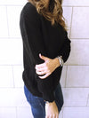 Black Ripped Back Pullover