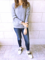 Grey Ripped Back Pullover
