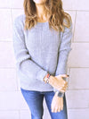 Grey Ripped Back Pullover