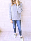 Grey Ripped Back Pullover