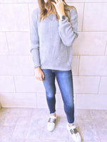 Grey Ripped Back Pullover