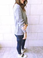 Grey Ripped Back Pullover