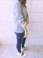 Grey Ripped Back Pullover