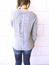 Grey Ripped Back Pullover