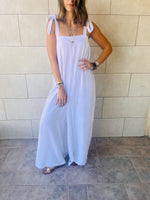White Parachute Linen Jumpsuit