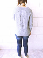 Grey Ripped Back Pullover