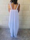 White Parachute Linen Jumpsuit