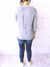 Grey Ripped Back Pullover