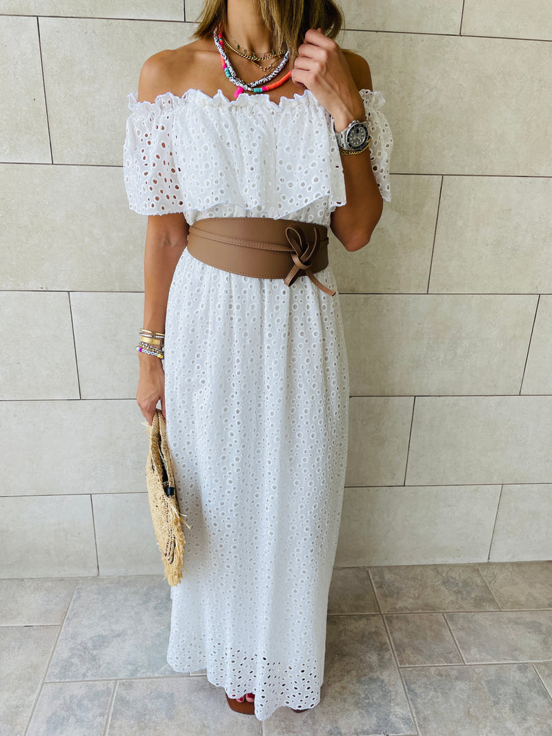 White Grecian Dress