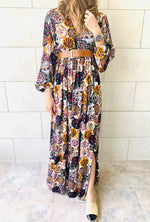 Multi Orient Print Maxi Dress