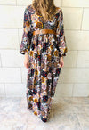 Multi Orient Print Maxi Dress