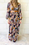 Multi Orient Print Maxi Dress