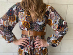 Multi Orient Print Maxi Dress