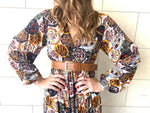 Multi Orient Print Maxi Dress