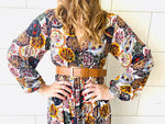 Multi Orient Print Maxi Dress