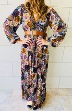 Multi Orient Print Maxi Dress