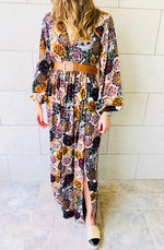 Multi Orient Print Maxi Dress