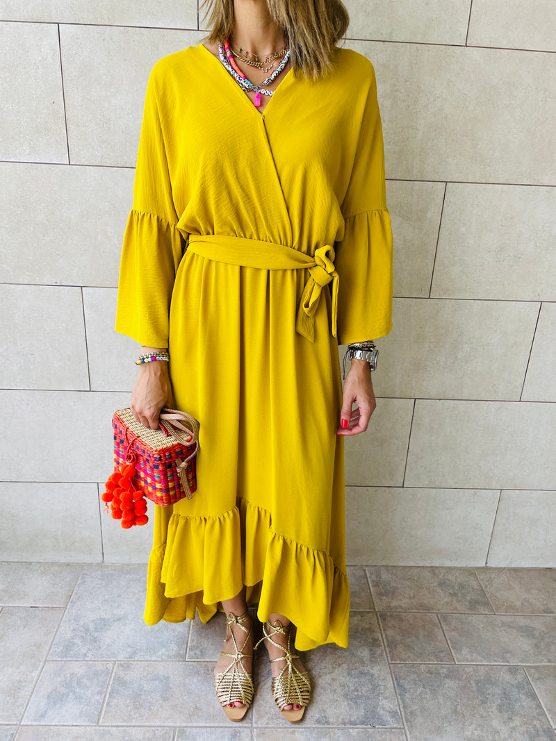 Mustard Athena Dress