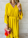 Mustard Athena Dress