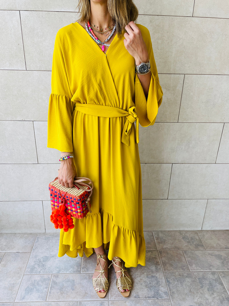 Mustard Athena Dress