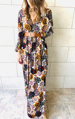 Multi Orient Print Maxi Dress