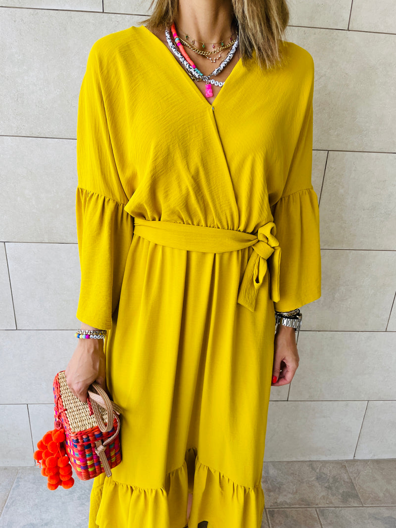Mustard Athena Dress