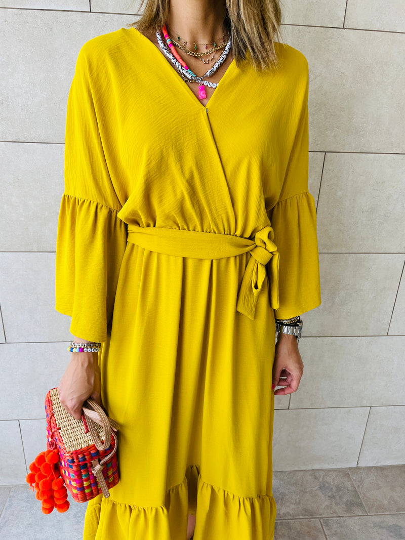 Mustard Athena Dress