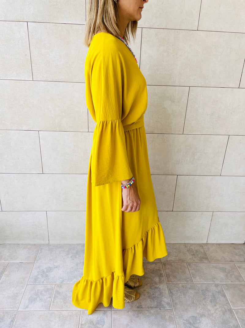 Mustard Athena Dress