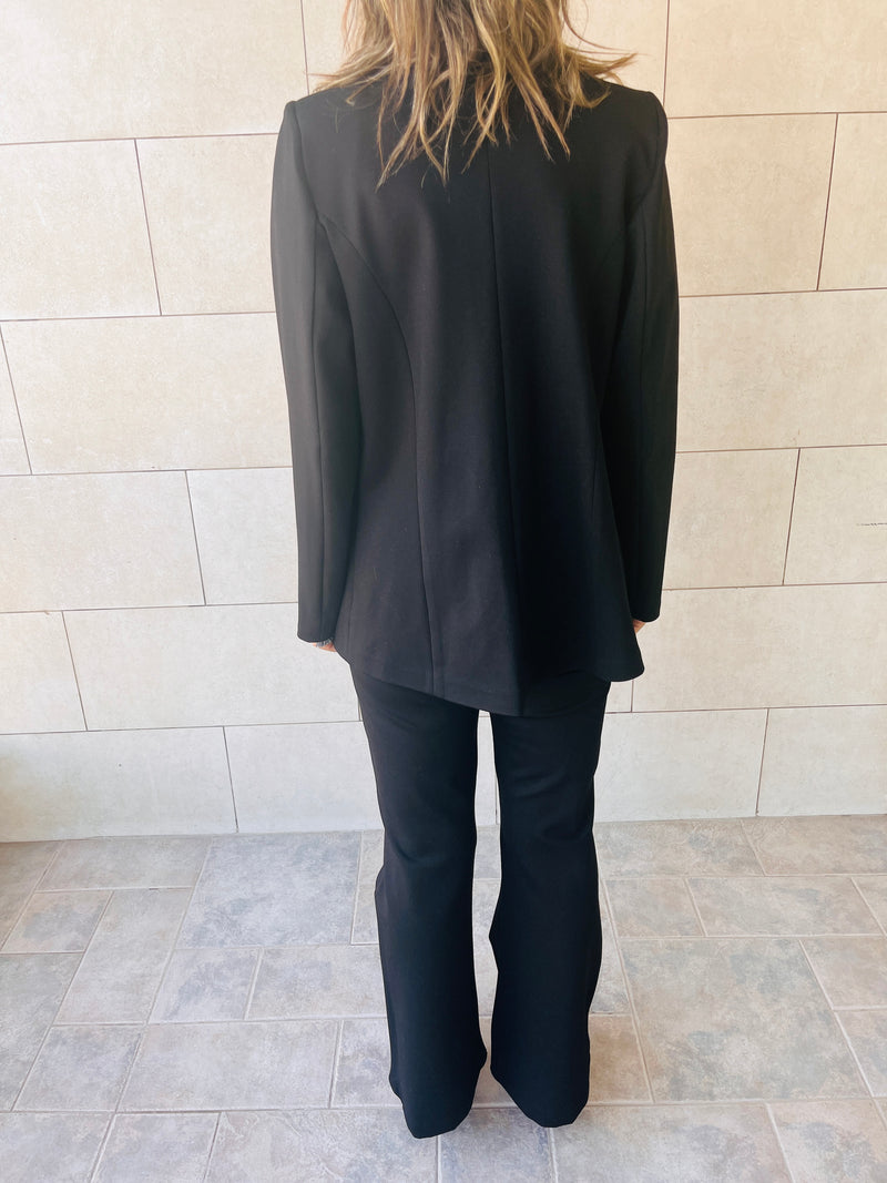 Black Luxe Double Breasted Blazer