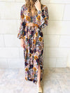 Multi Orient Print Maxi Dress