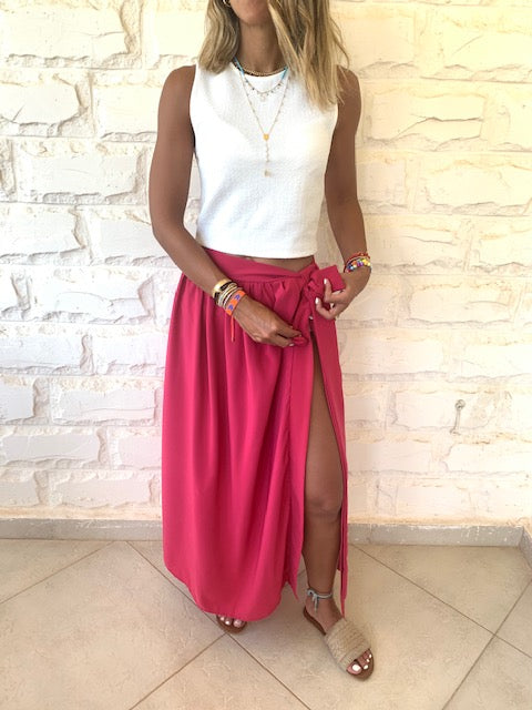 Fuchsia Wrap Skirt