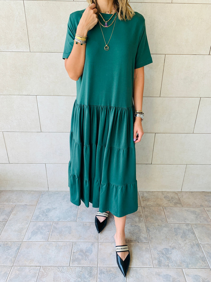 Green Tiered Dress