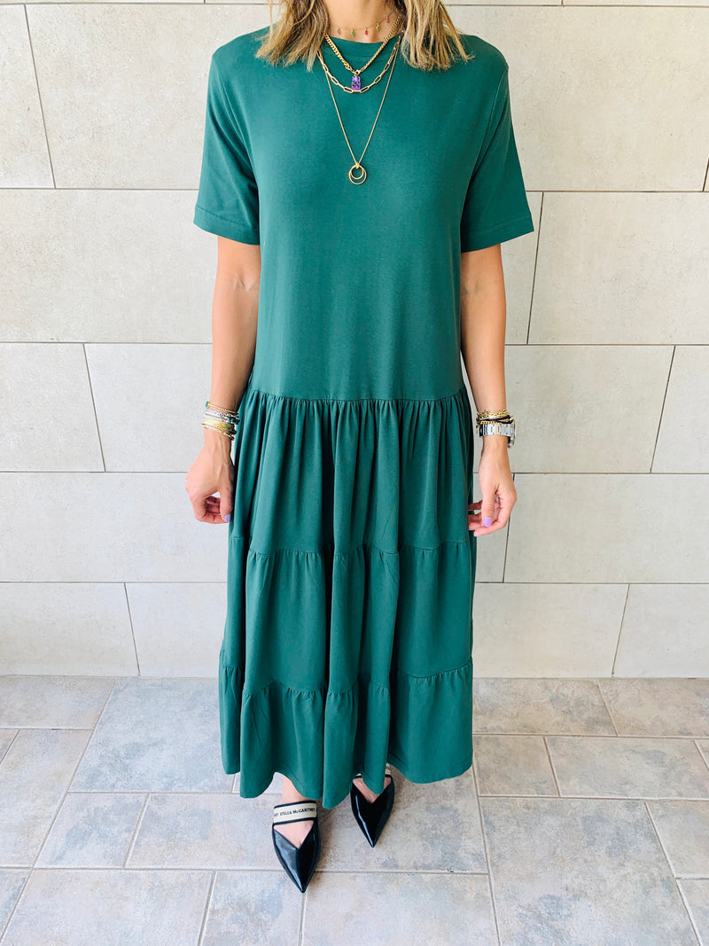 Green Tiered Dress
