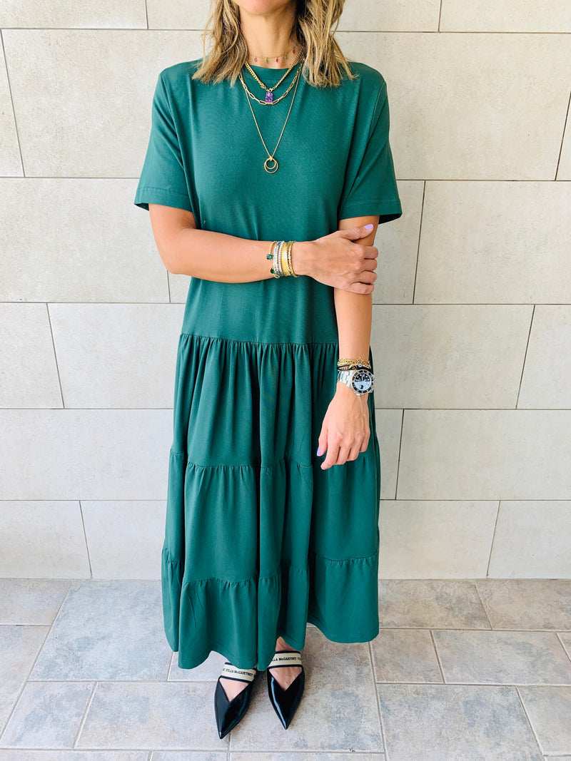 Green Tiered Dress