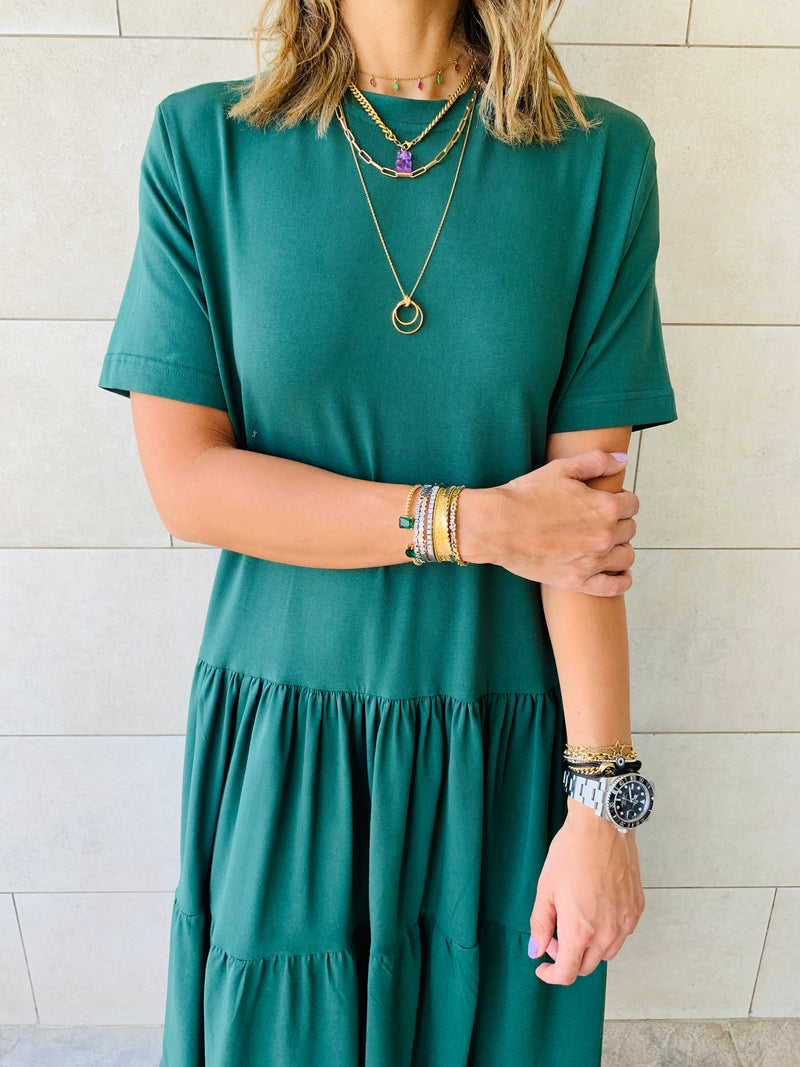 Green Tiered Dress