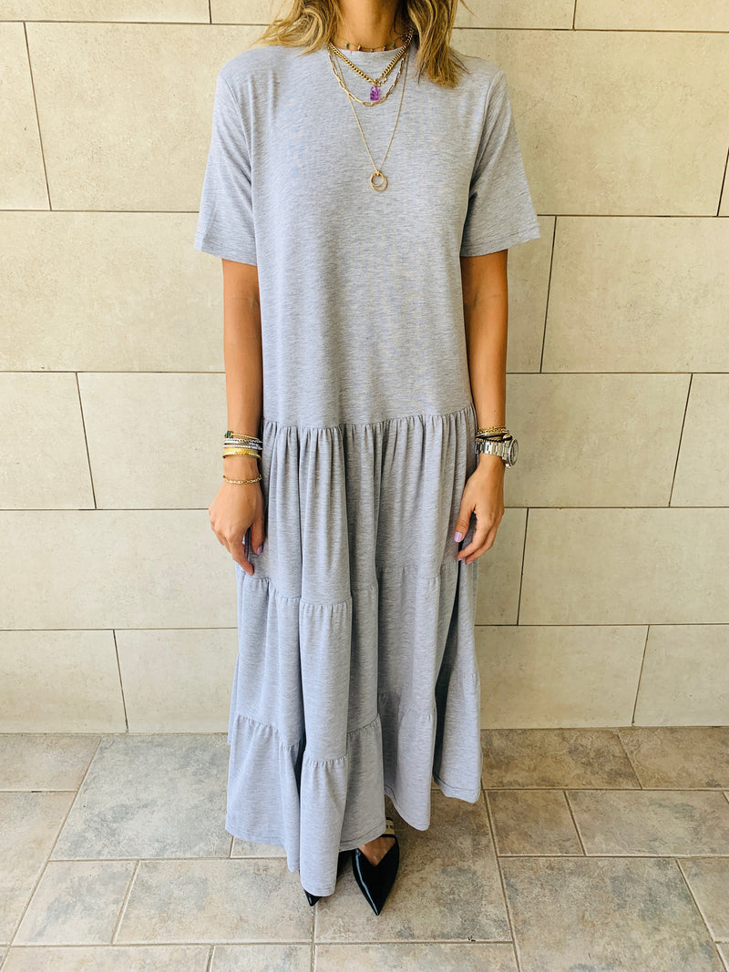 Grey Tiered Dress