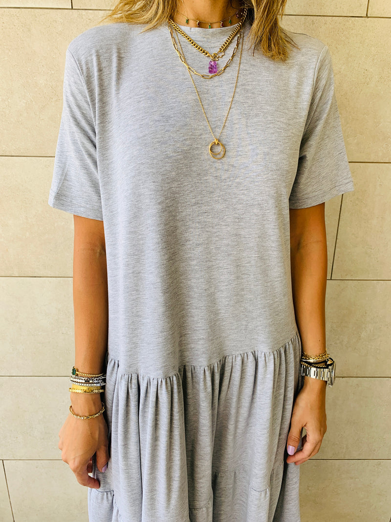 Grey Tiered Dress