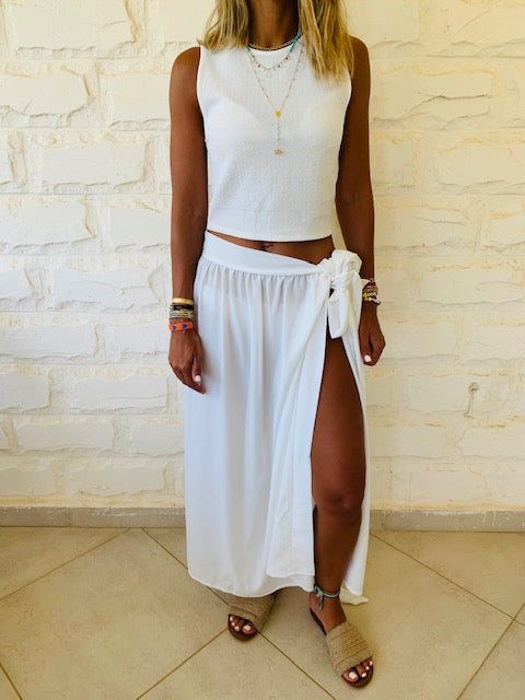 White Wrap Skirt