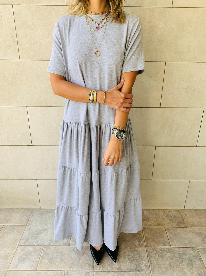 Grey Tiered Dress