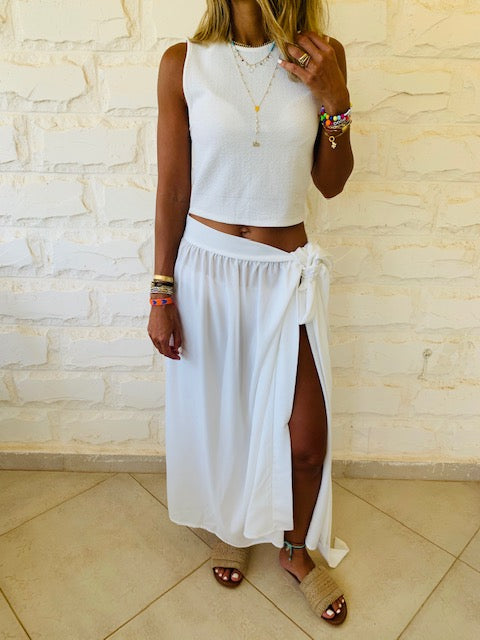 White Wrap Skirt
