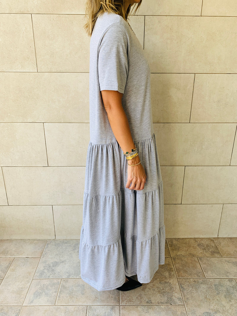 Grey Tiered Dress